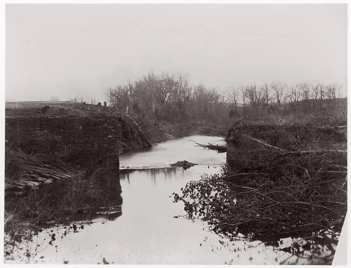 Bull Run. The Stone Bridge by Timothy O'Sullivan, photograph, 1861-1862