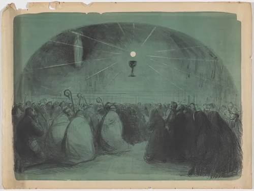 Lourdes, 1914, 25th International Eucharistic Congress by Jean-Louis Forain, print, 1914