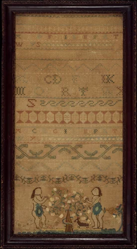 Sampler by Ruth Rogers, artwork, 1739