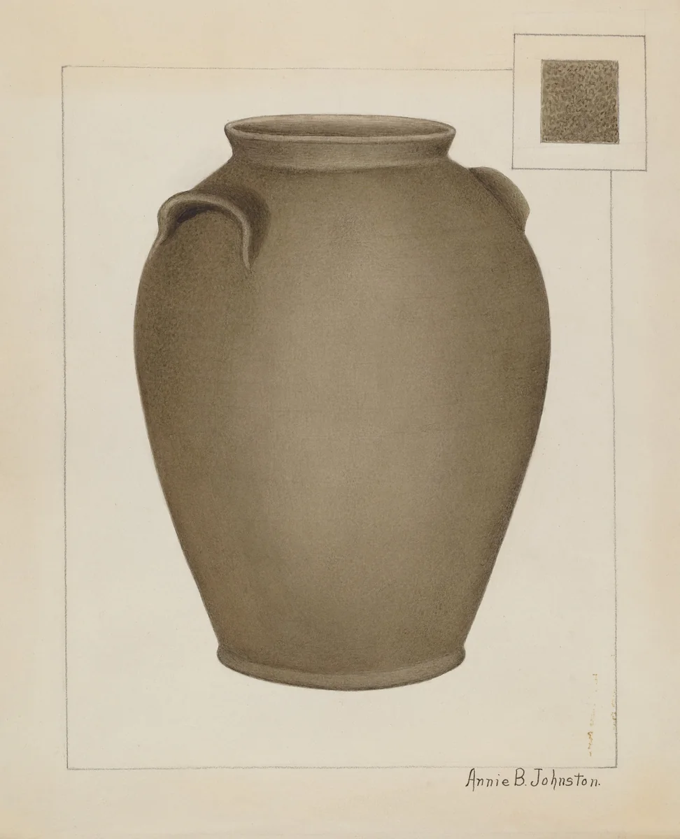 Stoneware Jar by Annie B. Johnston, index of american design, 1937