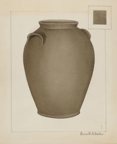 Stoneware Jar by Annie B. Johnston, index of american design, 1937