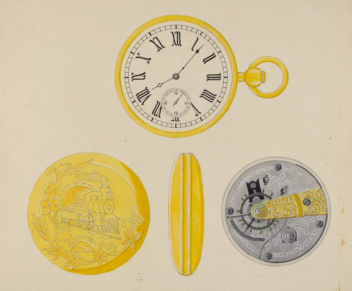 Watch Case by Harry Aberdeen, index of american design, 1936