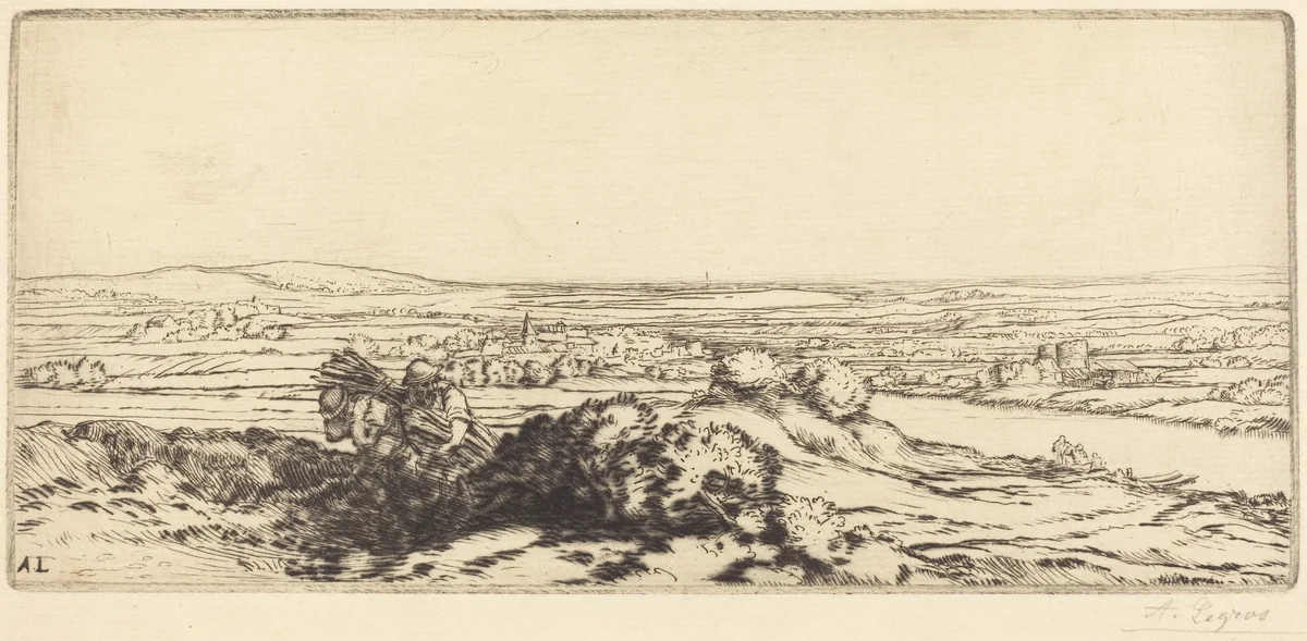 Valley of Dunes (La vallee des dunes) by Alphonse Legros, print, 1837-1911