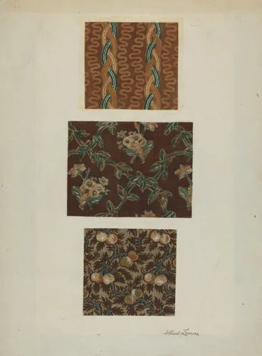 Printed Cottons from Quilt by Albert Levone, index of american design, 1939