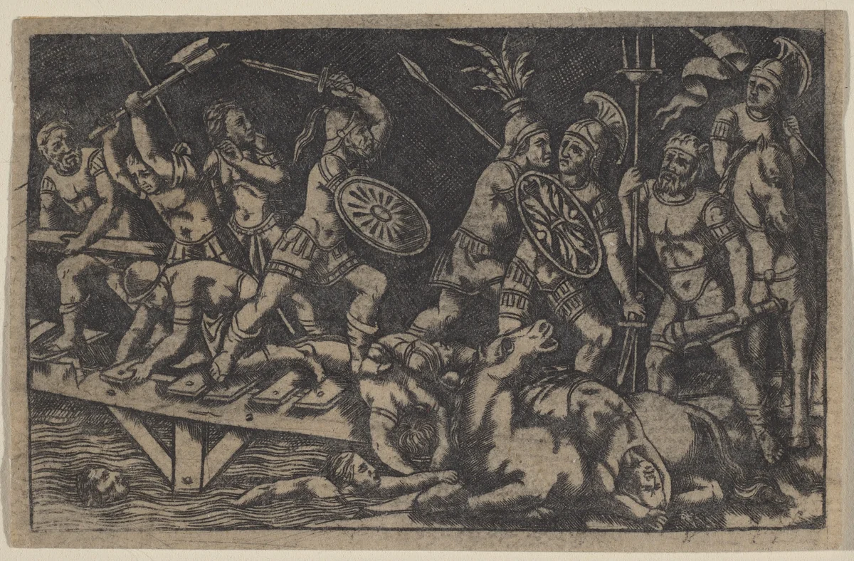 Horatius Cocles by Italian 18th Century; Italian 19th Century, print, 1775-1825