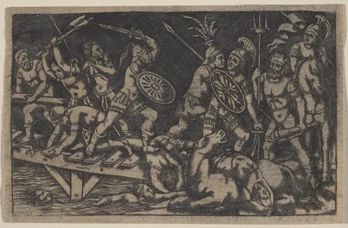 Horatius Cocles by Italian 18th Century; Italian 19th Century, print, 1775-1825