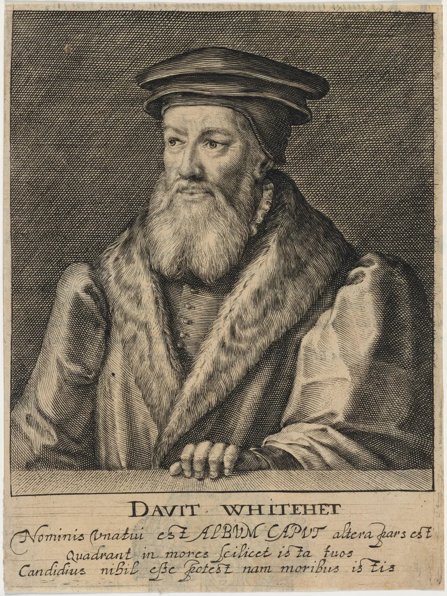 David Whitehead, D.D., Chaplain to Anne Boleyn by Magdalena van de Passe
Willem de Passe, print, 1620