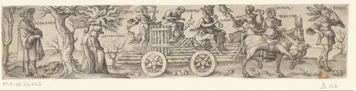 Triomftocht van de winter by Unknown, print, 1524-1562