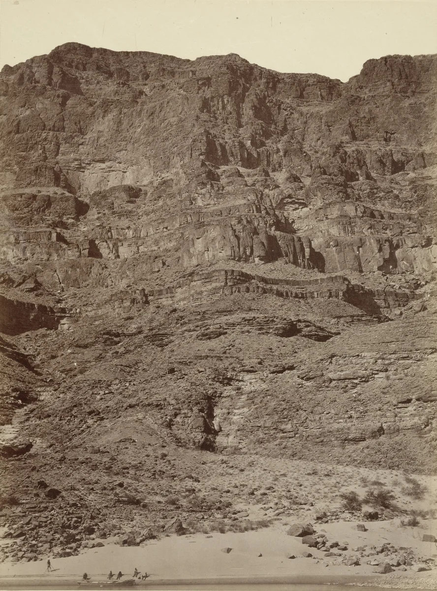 Wall in the Grand Canyon, Colorado River by Timothy O'Sullivan, photograph, 1871