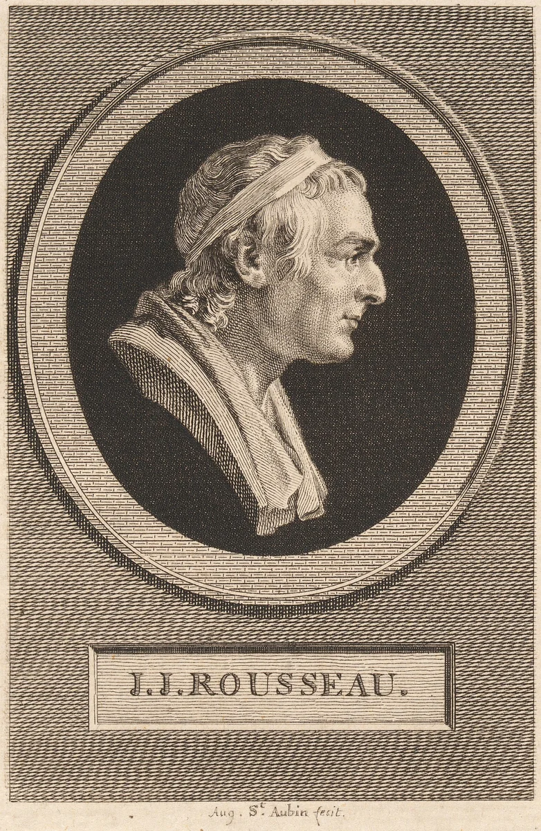 Jean-Jacques Rousseau by Augustin de Saint-Aubin
Jean-Antoine Houdon, print, 1801