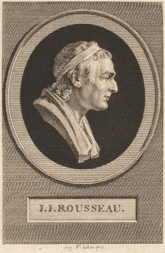 Jean-Jacques Rousseau by Augustin de Saint-Aubin
Jean-Antoine Houdon, print, 1801