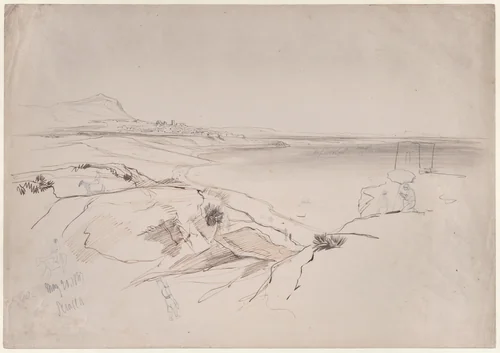 View of Sciacca, Sicily by Edward Lear, drawing, 1847