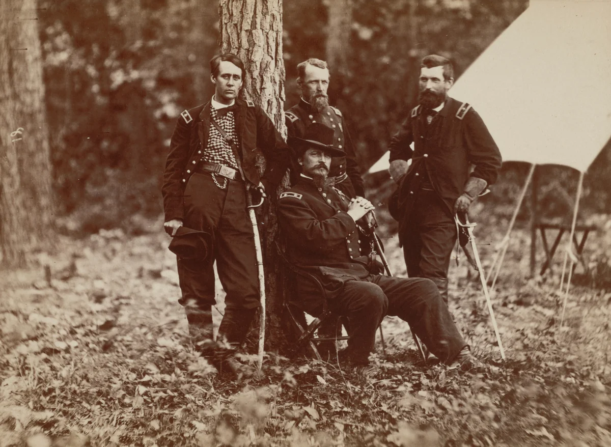 General W.S. Hancock and Staff by Mathew Brady, photograph, 1864
