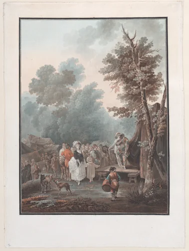La Foire de Village by Charles Melchior Descourtis, print, 1788-1794