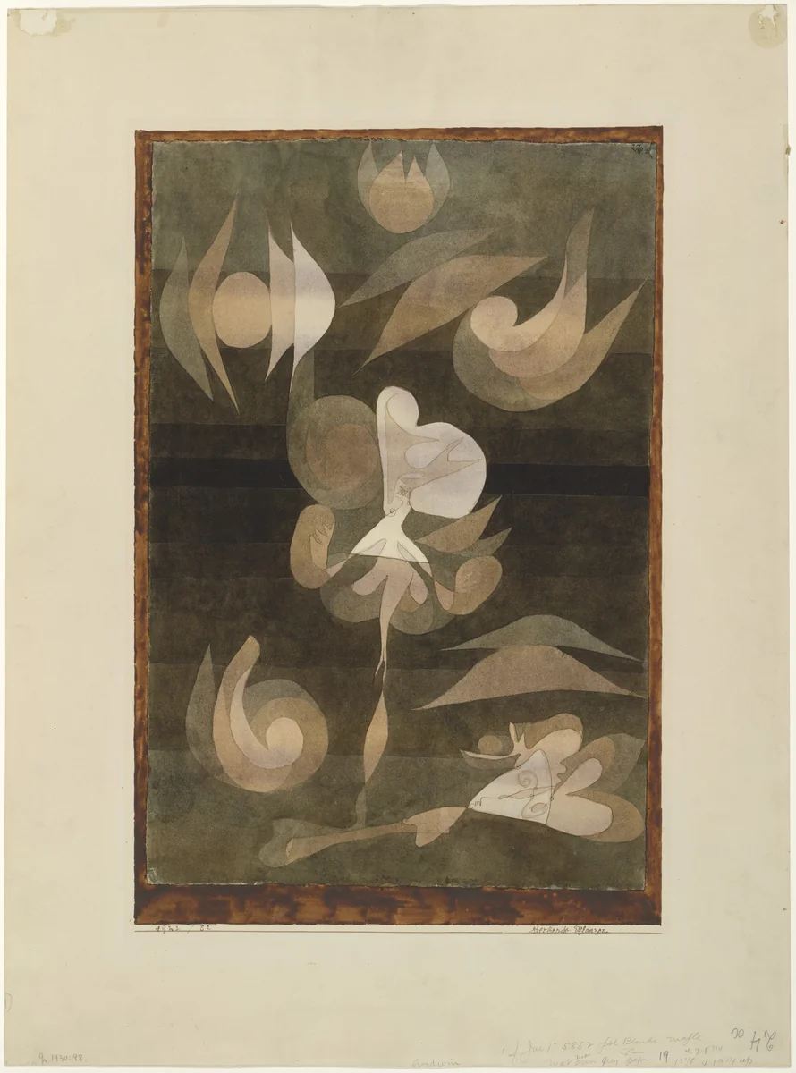 Dying Plants (Sterbende Pflanzen) by Paul Klee, drawing, 1922