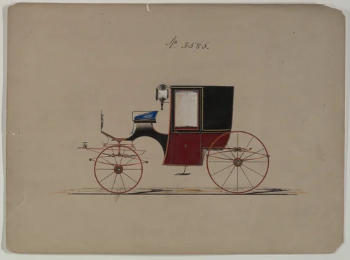 Brougham #3585 by Brewster & Co., drawing, 1880