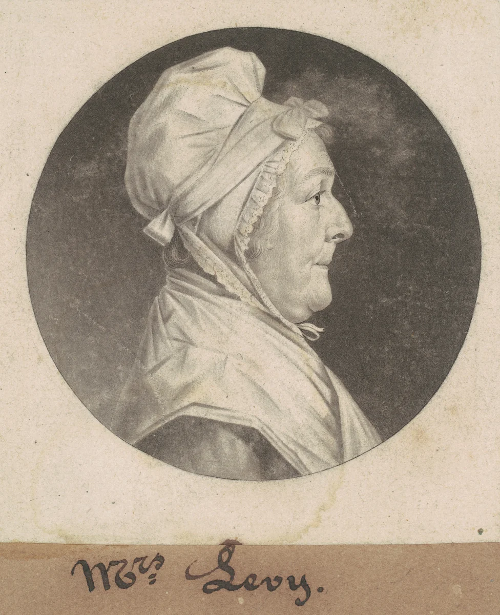 Martha Lampley Levy by Charles B. J. Févret de Saint-Mémin, print, 1802