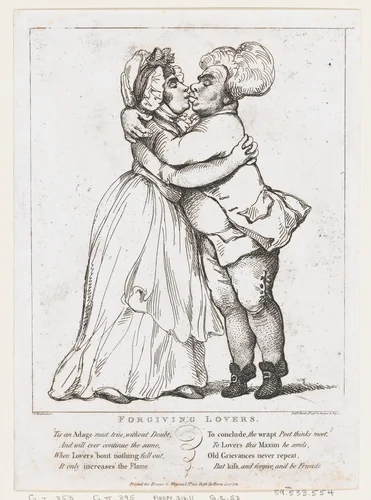 Forgiving Lovers by Thomas Rowlandson, print, 1798