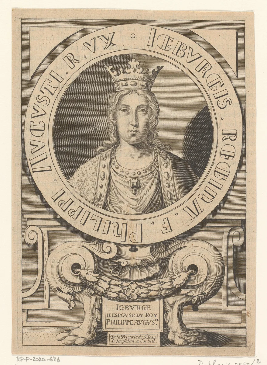 Portret van Ingeborg van Denemarken by Jacques de Bie, print, 1643