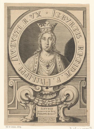 Portret van Ingeborg van Denemarken by Jacques de Bie, print, 1643