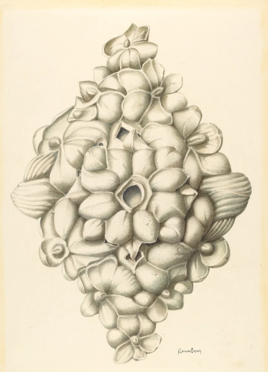 Bishop Hill: Ceiling Decoration by H. Langden Brown, index of american design, 1939