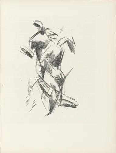 Embrace (Umarmung) (plate, page 19) from the periodical Münchner Blätter für Dichtung und Graphik, vol. 1, no. 2 (February 1919) by Edwin Scharff, periodical, 1919