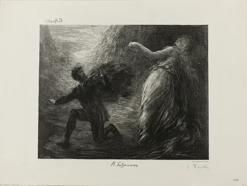 Manfred and Astarte, from Robert Schumann's Overture to "Manfred (1848-49)" by Henri Fantin-Latour, print, 1879