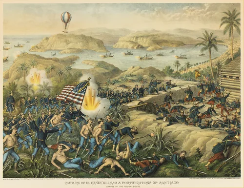 Capture of El Canoy, El Paso by Unknown Artist, print, 1898