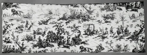 Les Plaisirs des Quatre Saisons (Pleasures of the Four Seasons) (Furnishing Fabric) by Jean Baptiste Huet, textile, 1775-1795