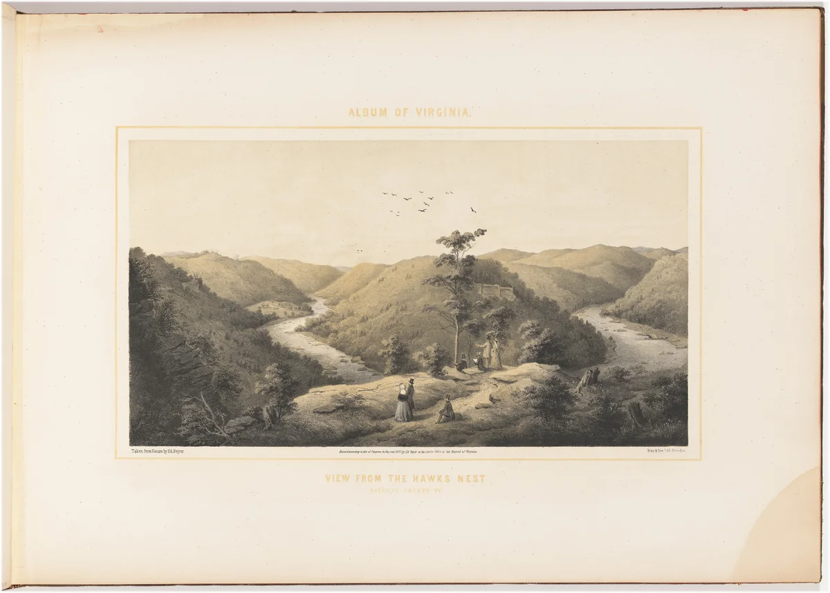 View from the Hawks Nest by Woldemar Rau, print, 1857