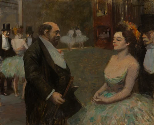 In the Wings by Jean-Louis Forain, painting, 1899