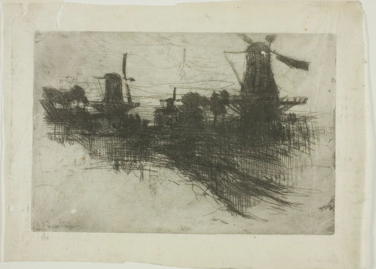 Evening by John Henry Twachtman, print, 1881