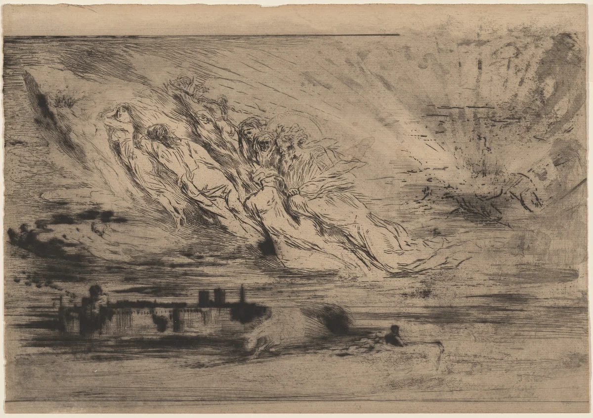 Les Esprits des Villes-Mortes (Spirits from the Cities of the Dead) by Félix-Hilaire Buhot, print, 1885