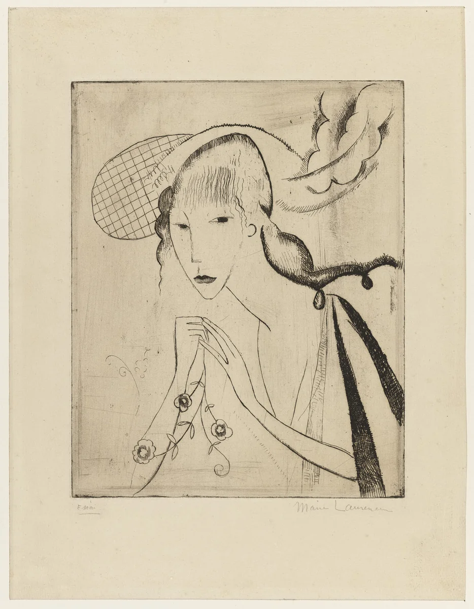 The Beautiful Scottish Girl (La Belle écossaise) by Marie Laurencin, print, 1913