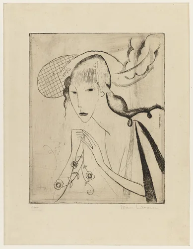 The Beautiful Scottish Girl (La Belle écossaise) by Marie Laurencin, print, 1913