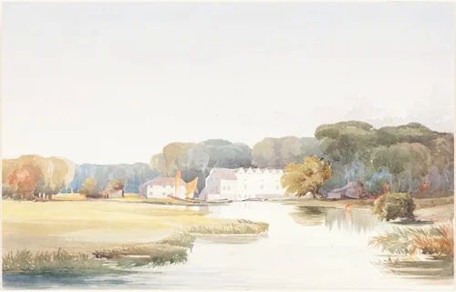 Horstead Mill on the River Bure, Norfolk by James Bulwer, drawing, 1794-1874