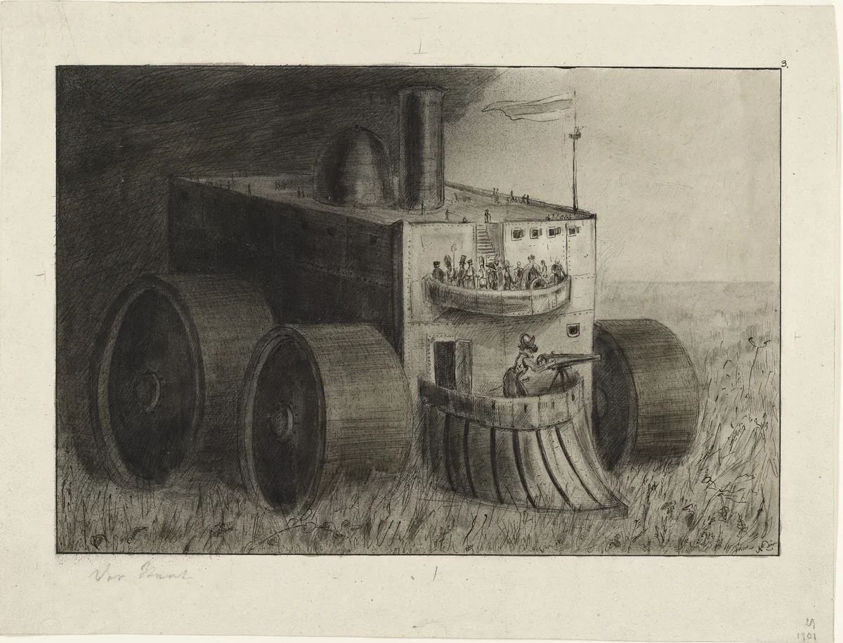 Government (Der Staat) by Alfred Kubin, drawing, 1901