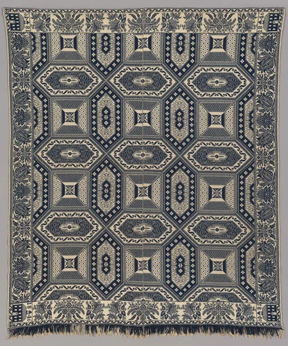 Coverlet by William Craig, textile, 1846