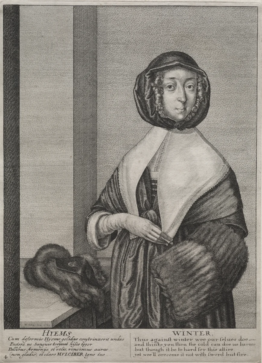 The Four Seasons: Winter by Wenceslaus Hollar, print, 1641