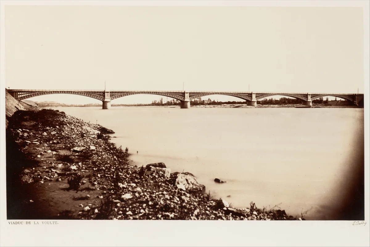 Viaduc de la Voulte by Edouard Baldus, photograph, 1861-1862
