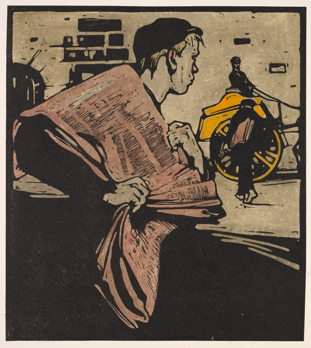 London Types: News-boy by William Nicholson, print, 1898