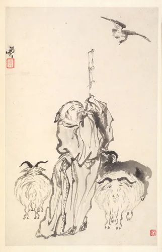 Su Wu the Shepherd by Min Zhen, painting, 1788