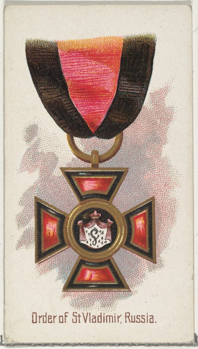 Order of St. Vladimir, Russia, from the World's Decorations series (N30) for Allen & Ginter Cigarettes by Allen & Ginter, print, 1890