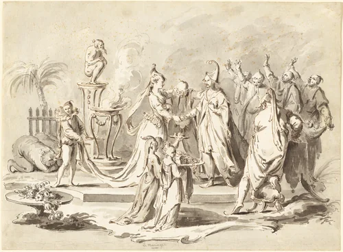 The Marriage of Europe and China by Pietro Antonio Novelli, drawing, 1755-1765