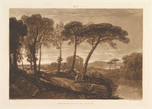 The Temple of Minerva Medica, part V, plate 23 from "Liber Studiorum" by Joseph Turner, print, 1811