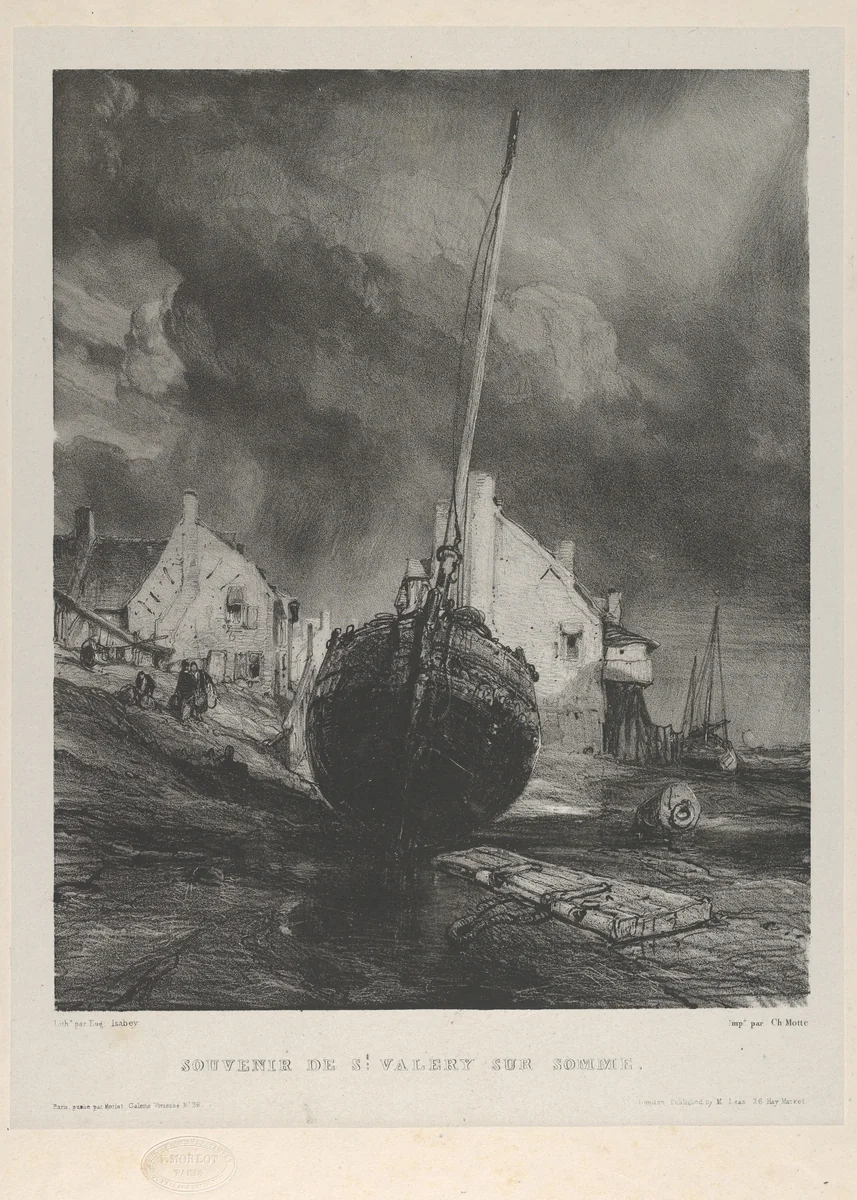 Memory of Saint-Valéry-sur-Somme by Eugène Isabey, print, 1833