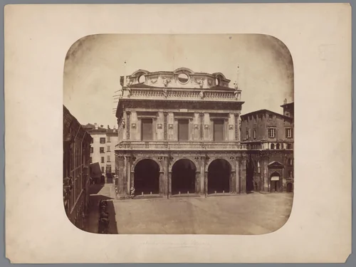 Palazzo Communale te Brescia by Giacomo Rossetti, photograph, 1870