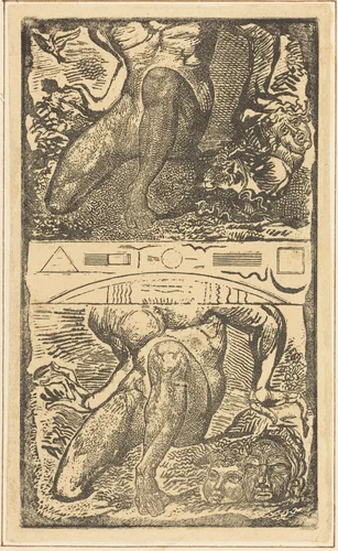 Unknown subject (Let Him look up into the Heaven and laugh in the bright air) by William Blake, print, 1805