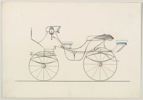 Cabriolet (unnumbered) by Brewster & Co., drawing, 1865-1875