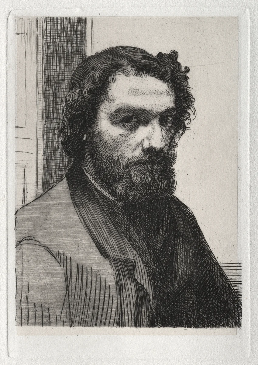 Alphonse Legros by Félix Bracquemond, print, 1861